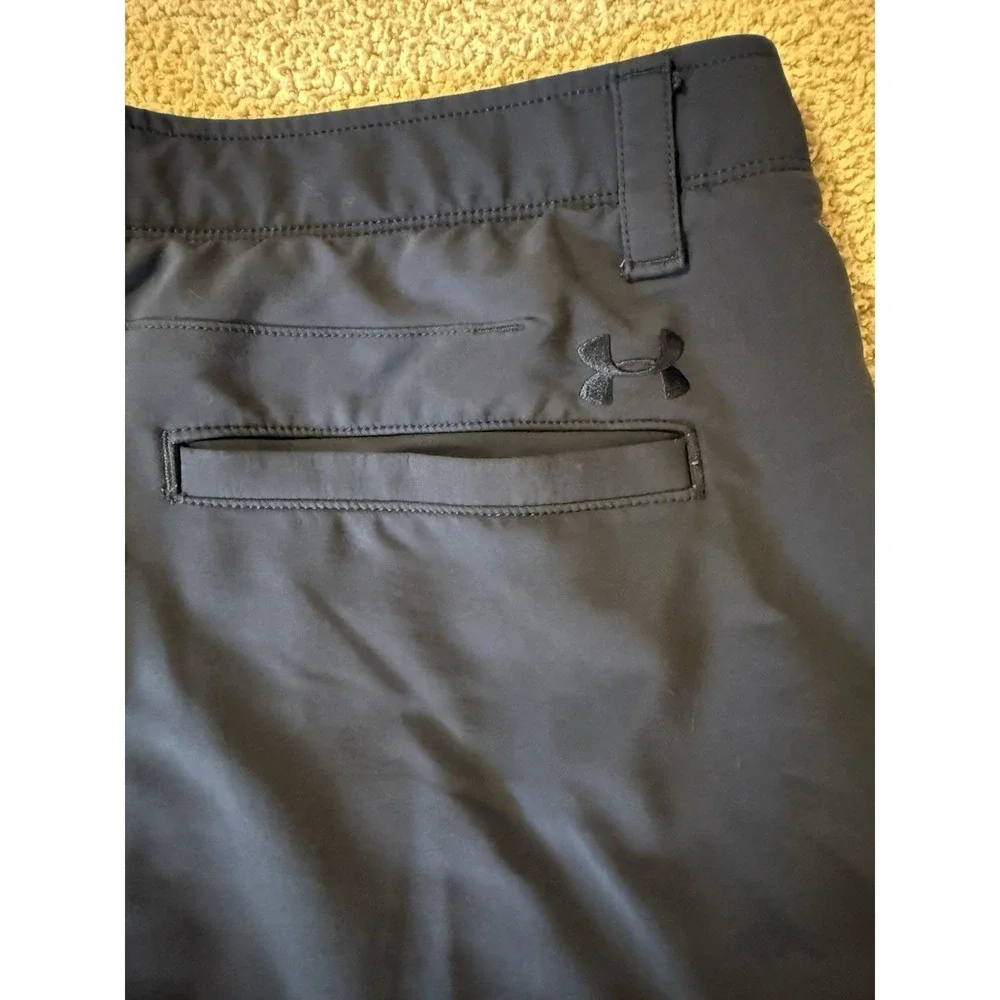 Under Armour The Match Play Shorts Blue Golf Stretch Loose Heat Gear Men 36